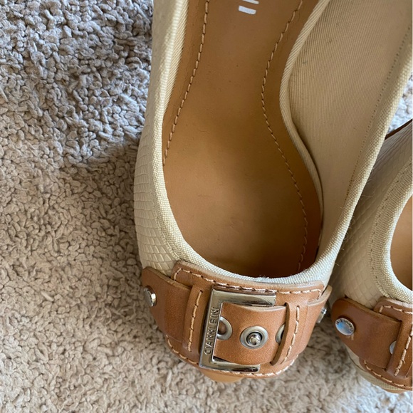 Gianni Bini Cream Peep Toe Pumps - Picture 5 of 11